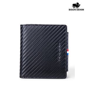 바이슨데님 남자 수제 가죽 미니  카드 동전 지갑 W4533-2B