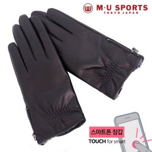 [M.U] 사이드 지퍼라인 스마트터치 여성 가죽장갑 MJ-41310