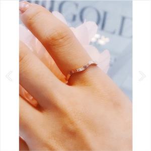 미니골드 14K 커브 컷팅 미스링 반지 ROTM4021