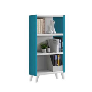 엘리스 3단600  다리H 책장 블루화이트