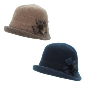 [블루피오레] 밍크 리본 울 벙거지 모자 BFH1107