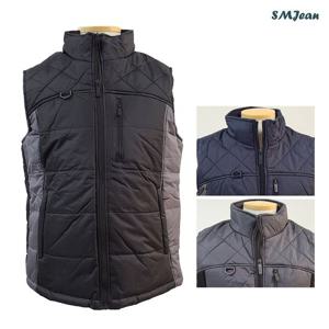 [에스엠진]SMJ1138 기모 패딩 조끼 겨울 집업 조끼 차이나카라
