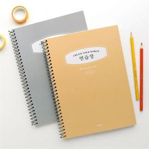 [핑크풋] 블랭크 연습장 무지 무선 스프링 노트