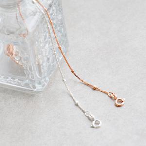 [폭스타일] [실버] 슬림 큐브 체인 팔찌(G/RG)