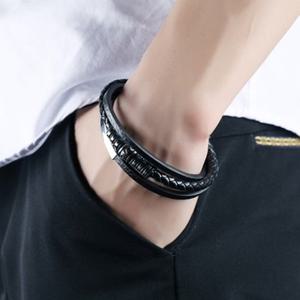 에르모사제이 맨즈 MW010 하츠 빈티지 세줄 가죽 남성 남자 팔찌