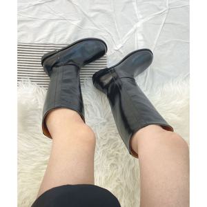 널널한 삭스 통굽 레더 데일리 롱부츠 RJ-ao1003