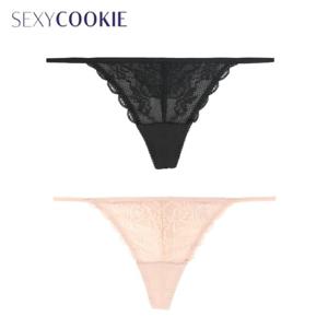 [섹시쿠키]레이스 베이직 쏭팬티 SCWPV001BEBK