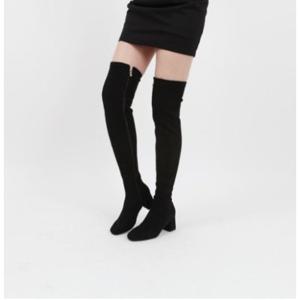 스웨이드 통굽 니하이 삭스 롱부츠 UH-rx83078-9