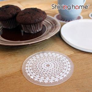[샤이닝홈]튤립 실리콘 컵받침 원형 1P