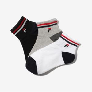 [휠라키즈]3매입 F로고 앵클양말(FK3SCE5372X_BLK)