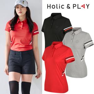 [gs] 홀릭앤플레이 여성 스판 투톤 반팔티셔츠 HA2WTS010