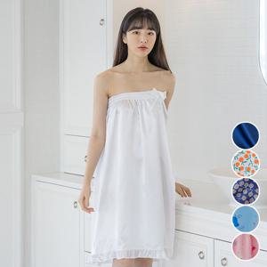 디노바시 국내생산 여성 실크 골프 샤워 탑 가운