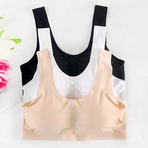 심리스 노와이어 누디 브라탑 스포츠브라 캡나장 브래지어
