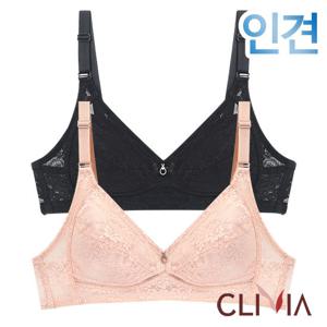[크리비아]노와이어 인견 레이스 풀컵 무빙브라1종(CBR1797)
