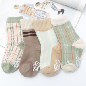 예쁜 체크양말 4족 유치원생 초등 남아 귀여운 양말