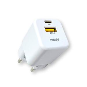 피넛 30W 2포트 듀얼 어댑터 C타입 CTOC 고속 충전기