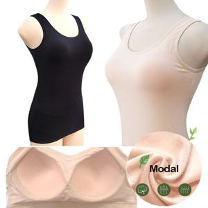 브라탑나시 브라런닝 캡 내장 나시 모달 캐미솔 2종