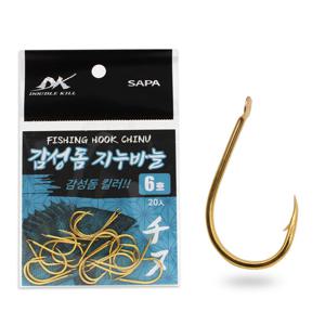 DK 감성돔 지누바늘 6호 골드 20개입 낚시바늘