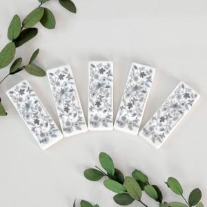 [골든벨]버터플라이 그레이 수저받침 5P