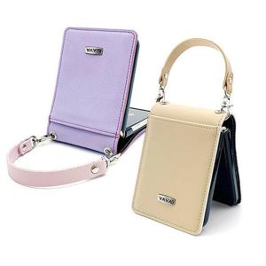 Z플립6 5 4 3 1 카드수납형 숏스트랩 바바가죽케이스