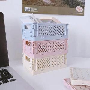 파스텔 접이식 폴딩 수납 박스 바구니 대형 DD-11943