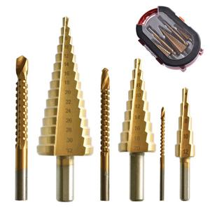 스텝드릴 6종 세트/홀쏘 기리 타공 홀커터 천공날 보링비트