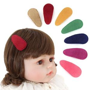 [아랑로랑] 골덴컬러 똑딱핀 헤어핀