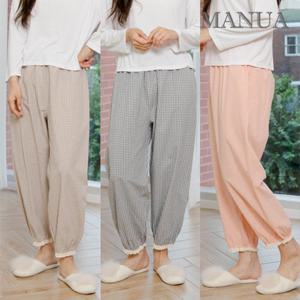 마누아 선염바이오워싱 순면 9부 파자마 AP9-405