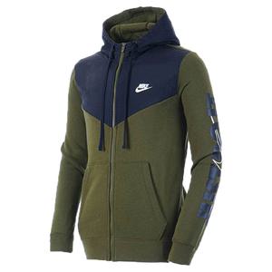 [NIKE] 나이키 기모 JUST DO IT 후드집업 CJ4552-395 블랙/카키