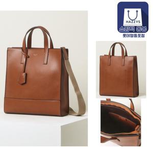 [헤지스]브라운 로고배색 가죽 토트백HJBA4E886