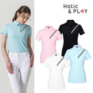 [gs] 홀릭앤플레이 여성 스판 웰딩 반팔티셔츠-HB2WTS006