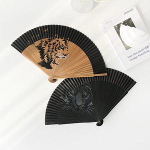 [박씨상방] N 대나무 실크 호랑이 접이식부채