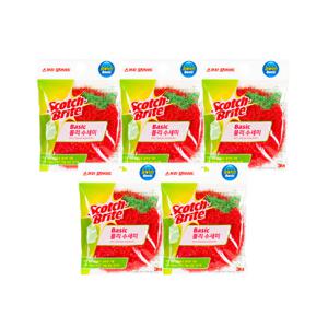 3M 스카치브라이트 베이직 폴리수세미 x 5개