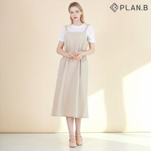 [한정/특가] 허리 스트링 민소매 원피스_P2205OP527B