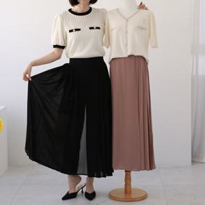 [웬디즈갤러리]랩 와이드 쉬폰 치마바지 JPT115