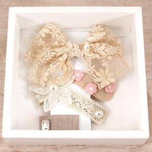 [아랑로랑] 릴리빅리본 레이스 헤어핀 세트