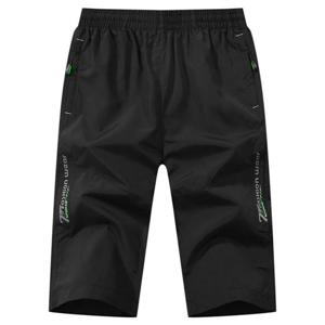 지퍼 밴딩 7부 트레이닝 반바지 여름 팬츠 WI048PN