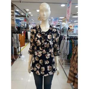 아르테 세이브존07 여성 여름 꽃무늬 쉬폰 7부 블라우스 DMBCWB250