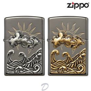 ZIPPO 지포라이터 HARMONIOUS 태양 구름 파도 엠블럼