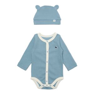 [블루독 베이비]BL모달컬러배내바디수트SET(43A7004011) 23 FW 출산선물 외출복 실내복 우주복 백일돌선물