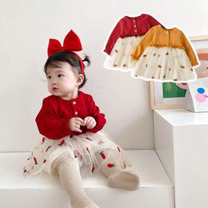 [엠케이] 레드파인 자수레이스 유아 여아원피스(80-110) 205182