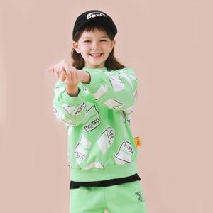 [택가36,800원]M.치즈 케이크 형광 맨투맨 티 JVFTO46