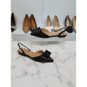 한슈 세이브존01 빅리본 스틸레토 슬링백 플랫 1cm HS622068bt