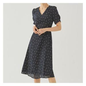 [미쏘][미쏘]패턴 벨티드 롱원피스(MIWOWA822B)