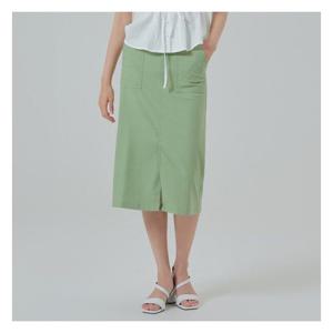 [미쏘][미쏘]린넨 앞슬릿 롱스커트(MIWWHA704C)