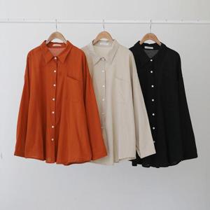 빅사이즈사랑해요 P843L308 어톰카라포켓심플남방 LY