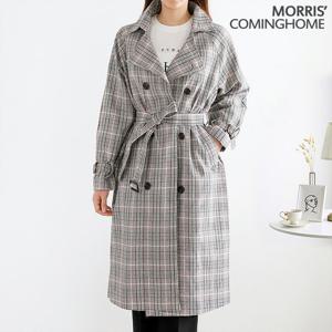 [한정/특가] 스타일리쉬 체크 트렌치코트_M2102CT601A