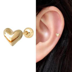 14K 볼륨 통통 하트 골드 금 피어싱