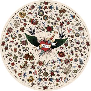 [무케/공식수입]포드바쉐_타투베이지 라운드 테이블매트 방수