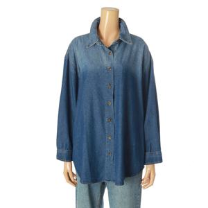 [파파야]오버핏데님블라우스(PNNRBL007C)